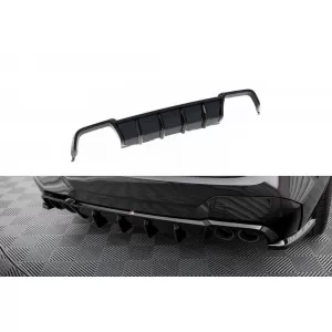 Maxton Design diffuser suitable for rear M bumper on BMW X3 F97 after 2021 -oo--oo-, black lacquer - ABRBDB6020630