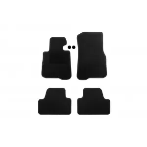 Double-layer carpet floor mats suitable for BMW 4 series F33 convertible after 2014, set of 4 pieces, black - ABFMB6021955