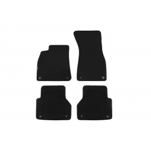 Three-layer textile floor mats suitable for Audi A6 sedan, wagon, A7 after 2018, set of 4 pieces, black - ABFMA6022223