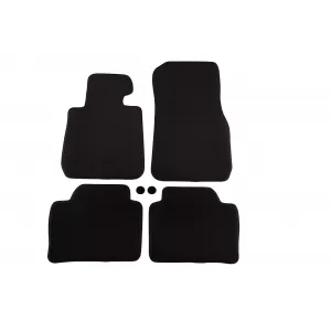 Three-layer textile floor mats suitable for BMW 3 Series F30 sedan, F31 touring 2012-2019, set of 4 pieces, black - ABFMB6022313