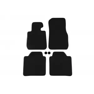 Three-layer textile floor mats suitable for BMW Series 3 F34 GT 2013-2019, set of 4 pieces, black - ABFMB6022314