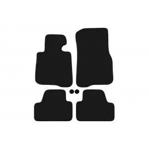 Three-layer textile floor mats suitable for BMW Series 4 F33 Cabrio after 2014, set of 4 pieces, black - ABFMB6022319