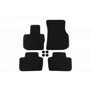 Three-layer textile floor mats suitable for BMW X3 G01 after 2017, X4 G02 after 2018, set of 4 pieces, black - ABFMB6022444