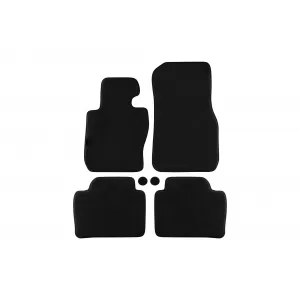 Three-layer textile floor mats suitable for BMW 3 Series F30 sedan, F31 touring 2012-2019 X-Drive, set of 4 pieces, black - ABFMB6022445