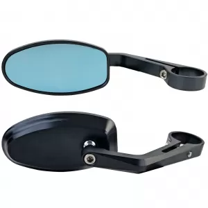 CNC Bar End Mirror Pair Black Motorcycle Mirror 22mm Cafe Racer Custom - ODSMT6025628