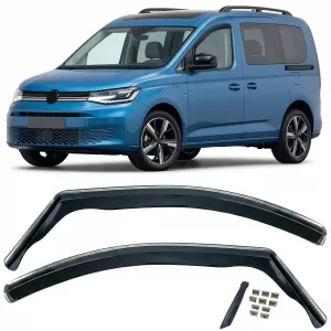 Wind deflector rain deflector 2-piece black tinted for VW Caddy V SB from 2020 - ODSMV6025712