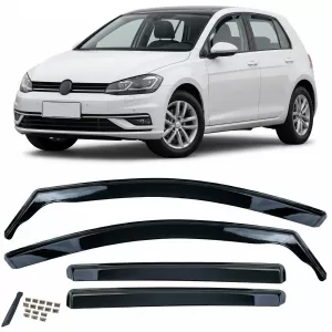 Wind deflectors rain guards 4-piece set black tinted for VW Golf 7 2013-2017 - ODSMV6025719