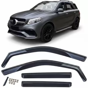 Wind deflector rain deflector 4-piece black for Mercedes GLE W166 2015-2019 - ODSMM6025746