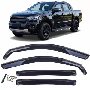 Windabweiser Regenabweiser 4-teilig Schwarz für Ford Ranger T8 2019-2022 - ODSMF6025759