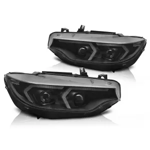 LED HEADLIGHTS BLACK DRL fits BMW F32 / F33 13-17 - TTHB6029566