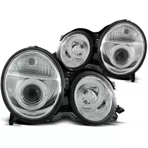 HEADLIGHTS ANGEL EYES CHROME fits MERCEDES W210 E-KLASA 06.99-02 