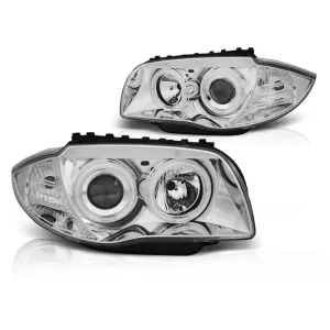 HEADLIGHTS ANGEL EYES CCFL CHROME fits BMW 1 E87/E81/82/88 04-11