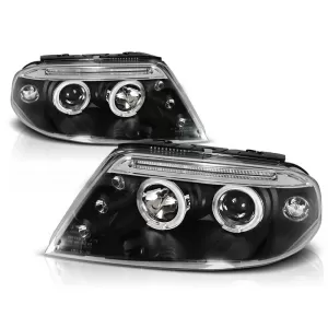 HEADLIGHTS ANGEL EYES BLACK fits VW PASSAT 3BG 09.00-03.05