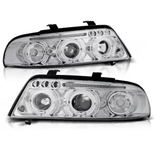 HEADLIGHTS ANGEL EYES CHROME fits AUDI A4 01.99-09.00