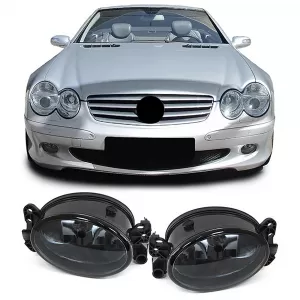 Clear Glass Fog Light Set Black Smoke for Mercedes W204 W164 W463 W211