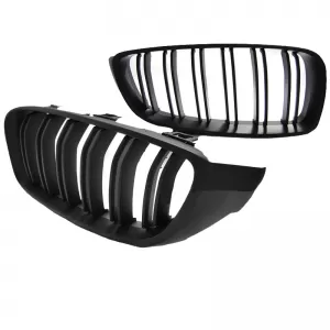 Front Grilles suitable for BMW 4 F32 / F33 / F36 13-16 M4 Look with Double Grille Matte Black 2 Pcs - CGRGB6033226