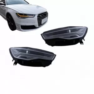 Headlights Set Suitable for Audi A6 4G C7 11-18 DRL Full Led Matrix Design & Dynamic Signal Black With Motor Carrier - CGRHA6033370