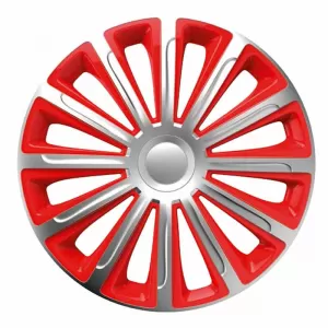 Wheel Covers 14'' Trend 101379 Silver & Red CBX 4 Pieces - CGRFFWTAR6033421