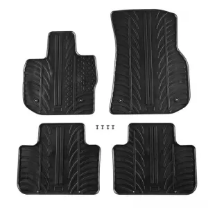 Rubber Car Mats Gledring 0498 suitable for BMW X3 G01 2017-2024 / iX3 (G08) 2021+ Electric Black 4 Pieces - CGRFMB6033729