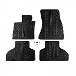 Rubber Car Mats Gledring 0347 suitable for BMW X5 F15 2013-2018 Black 4 Pieces - CGRFMB6033826