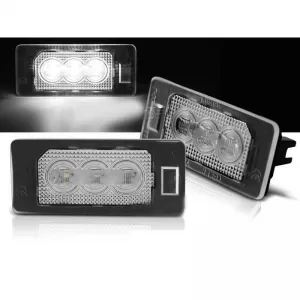 Led License Plate Lights suitable for Bmw 1 E82, E88 / 3 E90, E91, E92, E93, F30, F31, F32, F33 / 4 F36, F34 / 5 E39, E60, E61, F10, F11 / X3 F25 / X5 E70, F15 / X6 E71, E72 3 Led Canbus 2 Pcs - CGRLLPLB6034277