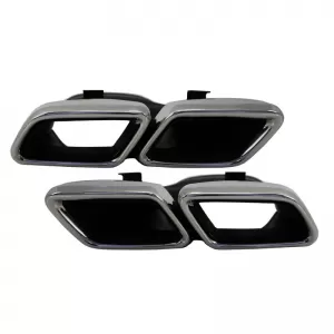 Exhaust Muffler Tips suitable for Mercedes-Benz C-Class W205 / E-Class W213 / S-Class W222 / GLE C292 / GLE W166 / GLC W253 A Design Look 2 pcs - CGREMTM6035183