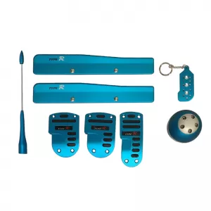 Pedal Aluminium Universal Type-R Blue Color Set 8 Pcs - CGRKPAR6035290
