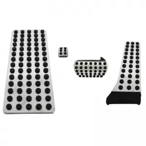 Pedal Aluminium With Footrest Suitable for Mercedes-Benz W204 07-14 / W211 02-09 / GLK 08-15 Automatic Set 4 Pcs KPMB01 - CGRKPM6035308