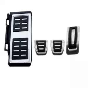 Pedal Aluminium And Footrest Suitable for Audi A1 8X / A3 8V / TT 8S / Q2 / Seat Leon 5F / VW Golf 7 / Passat B8 / Tiguan / Touran 16+ Manual Set 4 Pcs - CGRKPA6036736