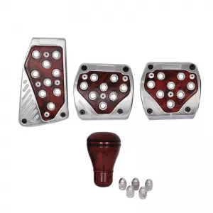 Pedal Aluminium Universal Deluxe Sports Kit Brown-Silver Set 5 Pieces - CGRKPAR6037560
