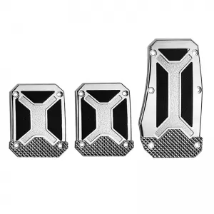 Pedal Aluminium Universal Black-Silver Set 3 Pcs - CGRKPAR6037944