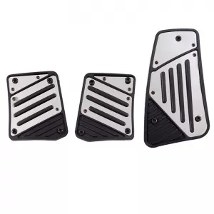 Pedal Aluminium Universal Repousse Silver-Black Color Set 3 Pieces - CGRKPAR6037951