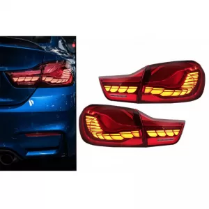 Tailights Set suitable for Bmw 4 F32 F33 F36 M4 F82 F83 (2013-03.2019) M4 Look OLed Dynamic Start Up Red/Crystal Vland - CGRTLB6039247