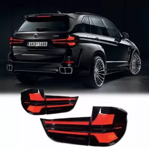 Taillights Set suitable for BMW X5 F15 (2013-2018) LED Bar Upgrade to G05 LCI Look Smoke - CGRTLB6040476