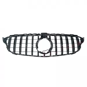 Front Grille suitable for Mercedes-Benz C-Class W205 Facelift 18-21 GT A Design Panamericana Look Black 1 Pc - CGRGM6040720