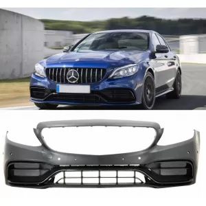 Front Bumper suitable for Mercedes-Benz C-Class W205 S205 A205 C205 Limousine T-Model Coupe Cabriolet 14-21 A Design C63s Facelift Look - CGRFBM6041681