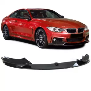Front spoiler lip bumper extension sport carbon look for 4 Series BMW F32 F33 F36 - ODFBSB6042355