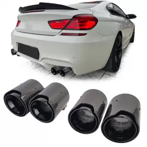 4x carbon exhaust tips tailpipes suitable for BMW M5 F10 M6 F12 F13 F06 - ODEMTB6042433