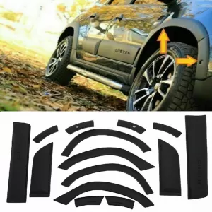 Fender Flares suitable for Dacia Duster 2018-2021 with Door Moulding Set 14 Pcs
