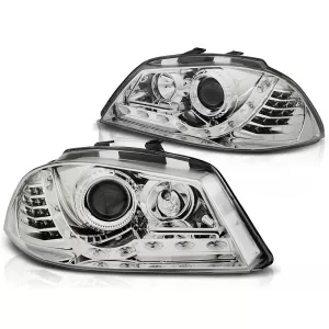 HEADLIGHTS DAYLIGHT CHROME fits SEAT IBIZA 6L 04.02-08