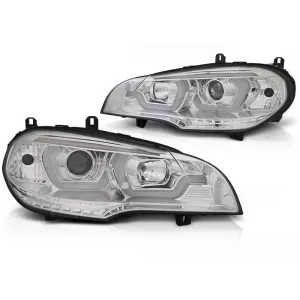 HEADLIGHTS TUBE LIGHT DRL CHROME fits BMW X5 E70 07-13