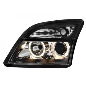 Headlights suitable for Opel Vectra C (04.2002-08.2005) 2 Halo Rims Black