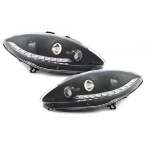 image-35-DAYLINE fényszóró Seat Leon 1P (2005-2009) Altea (2005-2008) Toledo MK3 (2005-2009) LED DRL optikás fekete