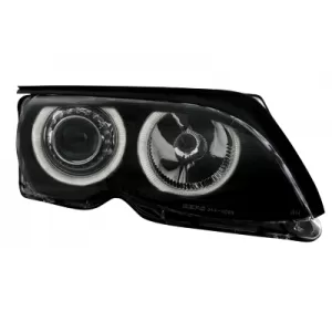 Headlights suitable for BMW 3 Series E46 Sedan Touring (09.2001-03.2005) 2 Halo Rims Black