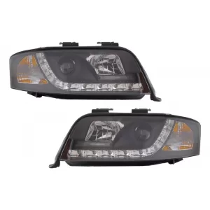 image-43-Fényszóró LED AUDI A6 4B (2001-2004) DRL-optikai helyzetjelző Fekete