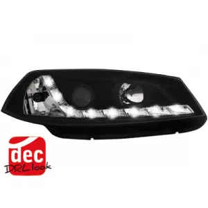 DAYLIGHT Headlights suitable for Renault Megane II (11.2002-10.2005) DRL Black-image-1142