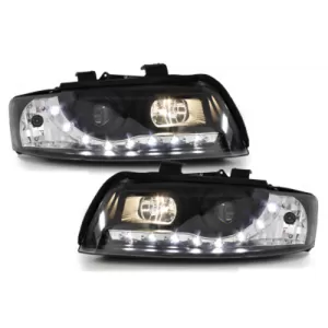 image-3-DAYLINE fényszóró AUDI A4 8E 01-04 LED DRL optikás fekete