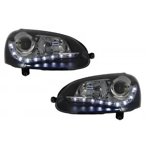 image-10-Dayline fényszóró LED DRL Volkswagen VW Golf V 5 Jetta 5 (2003-2009) fekete