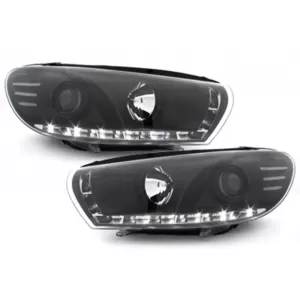 Fari LED DRL per VW Scirocco 2008-04.2014 Luci diurne Nero-image-5986529