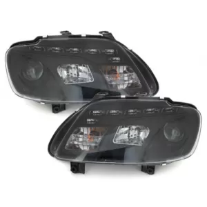 Faruri LED DRL DAYLIGHT compatibil cu VW Touran 1T Caddy (02.2003-10.2006) Negru-image-60502